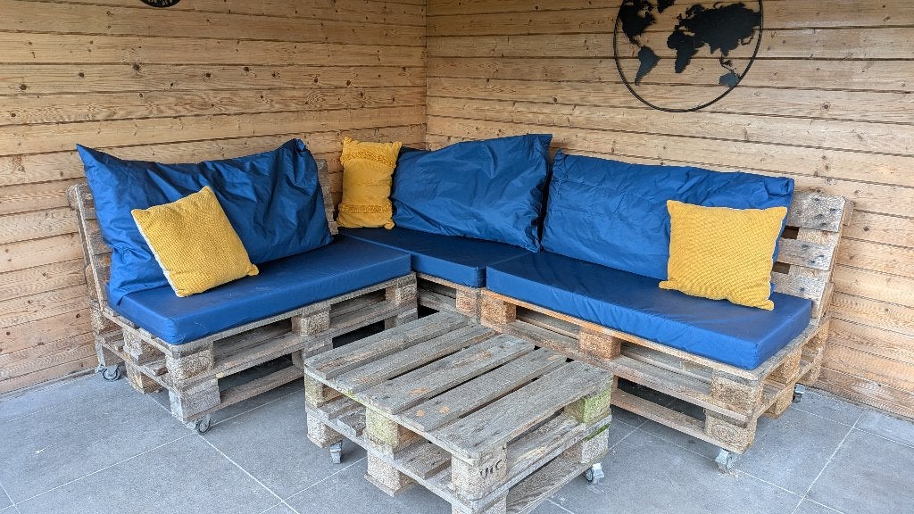 Loungebank van pallets, Ophalen, Gebruikt, Hout