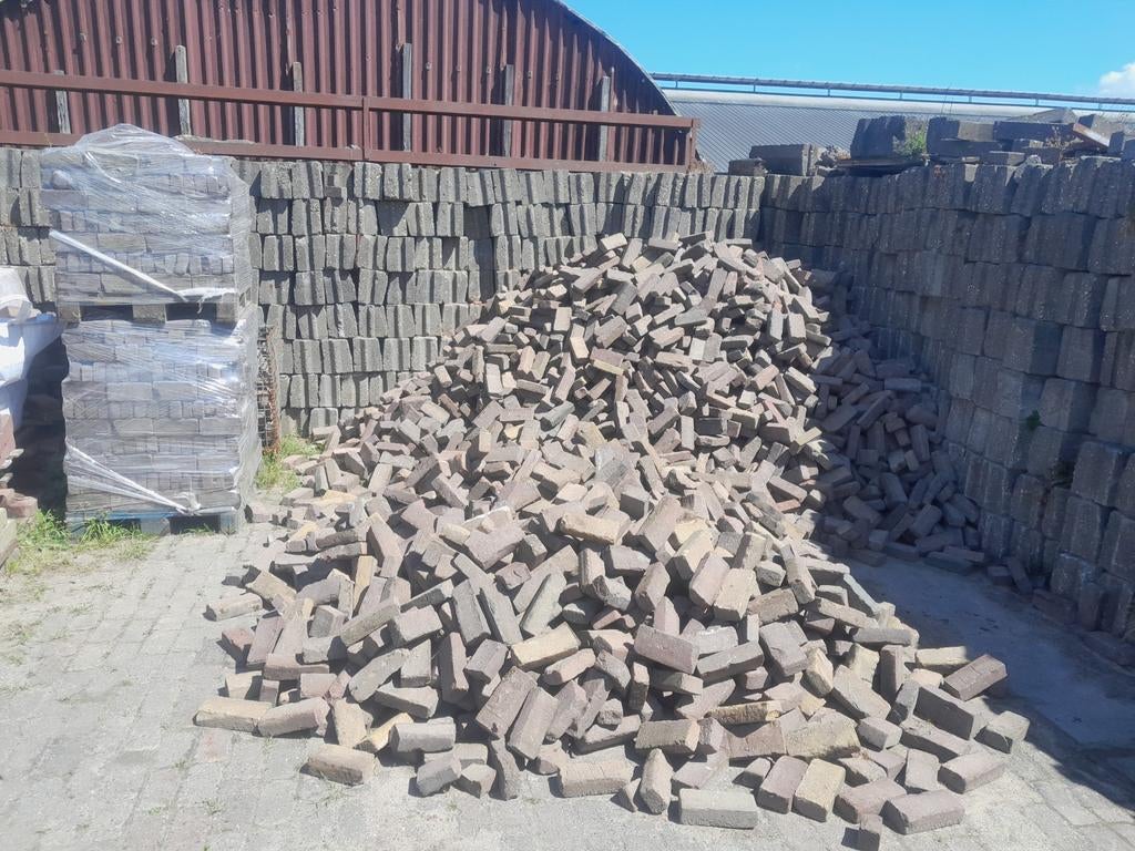 Oude gebakken waaltjes  80m2 prijs op aanvraag, Ophalen of Verzenden, Gebruikt, Klinkers