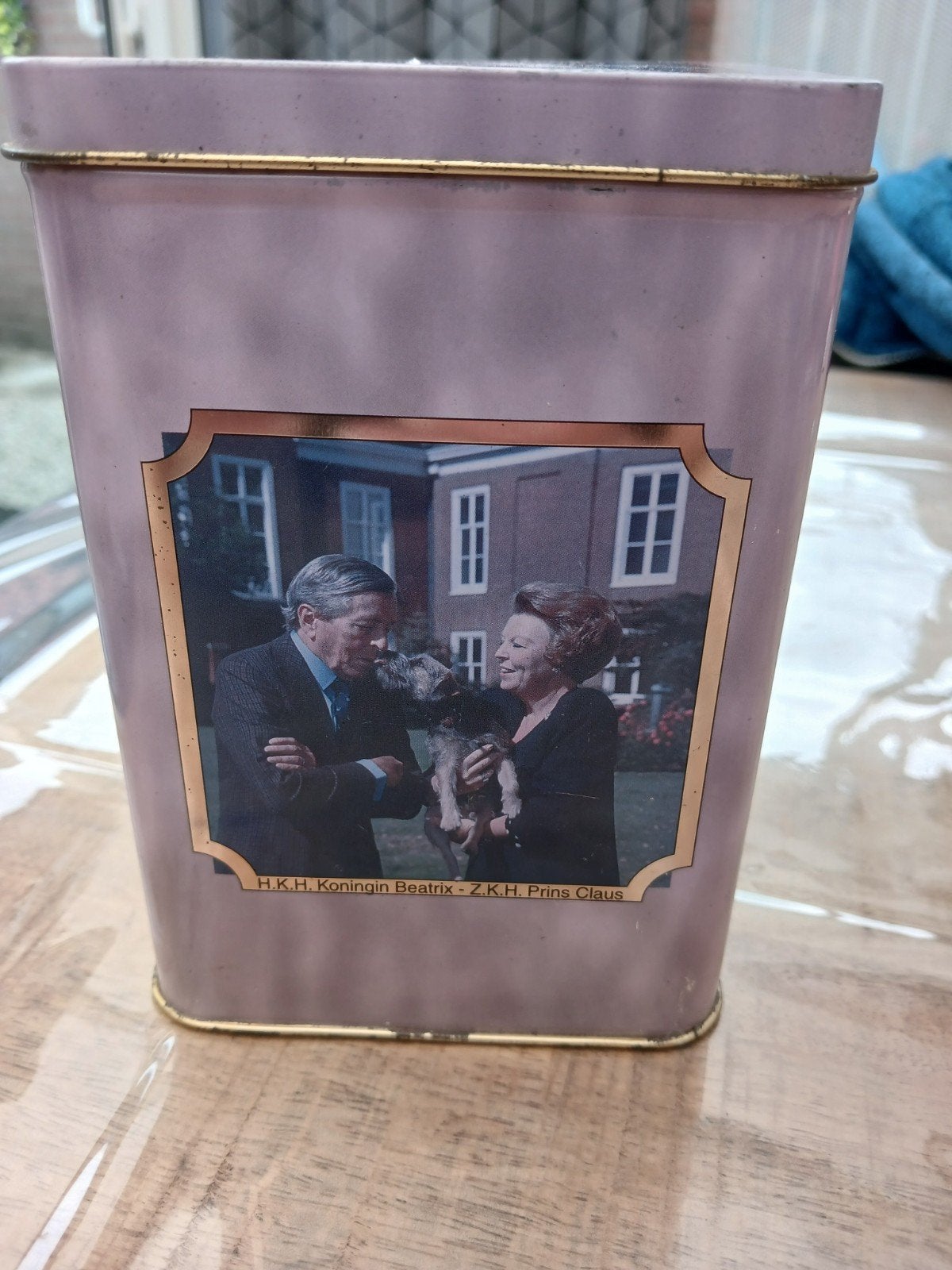 Vintage Oranjehuis Blik -Beatrix,Claus,Friso,Willem-Alexand, Verzamelen, Verzenden, Gebruikt, Nederland, Overige typen