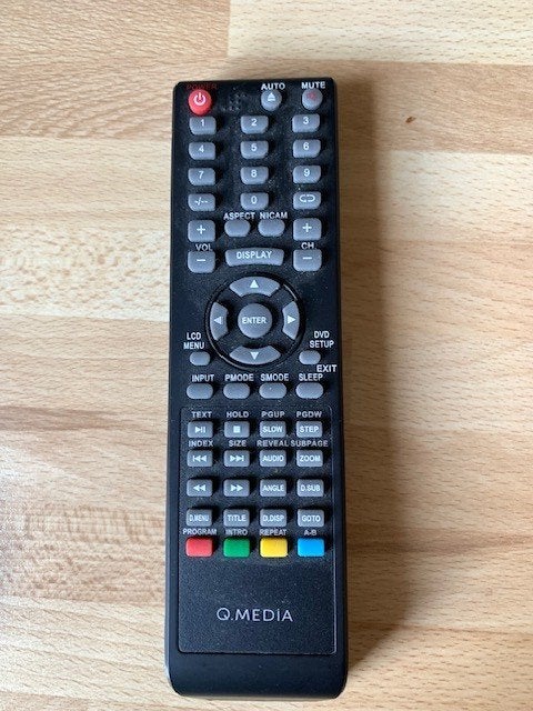 q media QHH-098 afstandsbediening, Ophalen of Verzenden, Gebruikt, Origineel, Tv