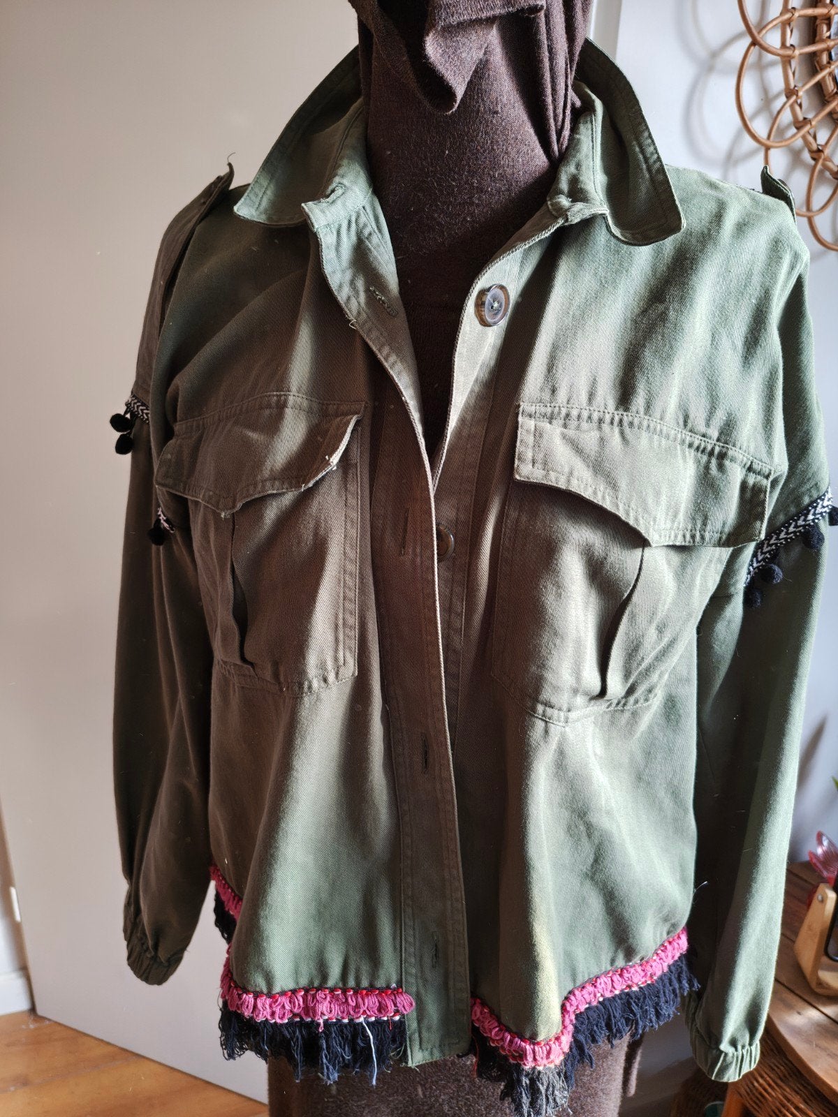 jasje maat m groen Ibiza boho stijl, Ophalen of Verzenden, Gedragen, Maat 38/40 (M), Groen