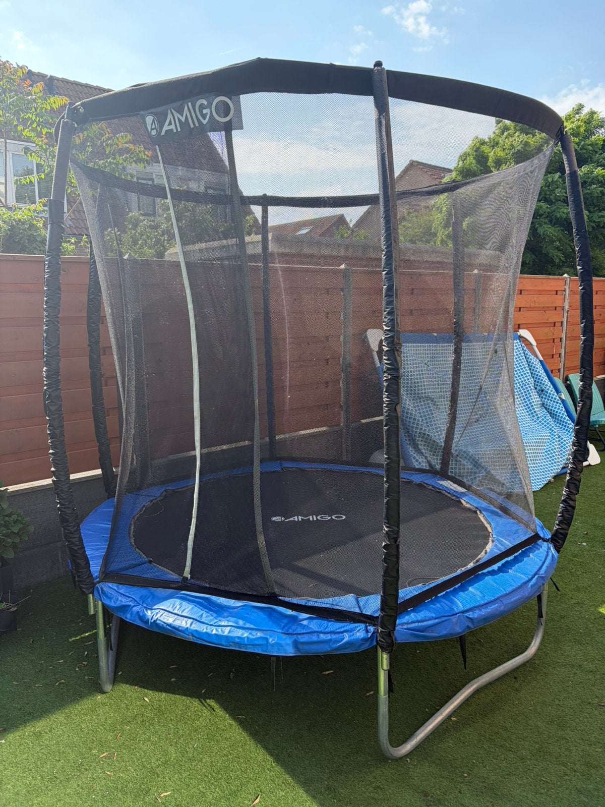 Amigo Trampoline met Veiligheidsnet, Ophalen, Zo goed als nieuw