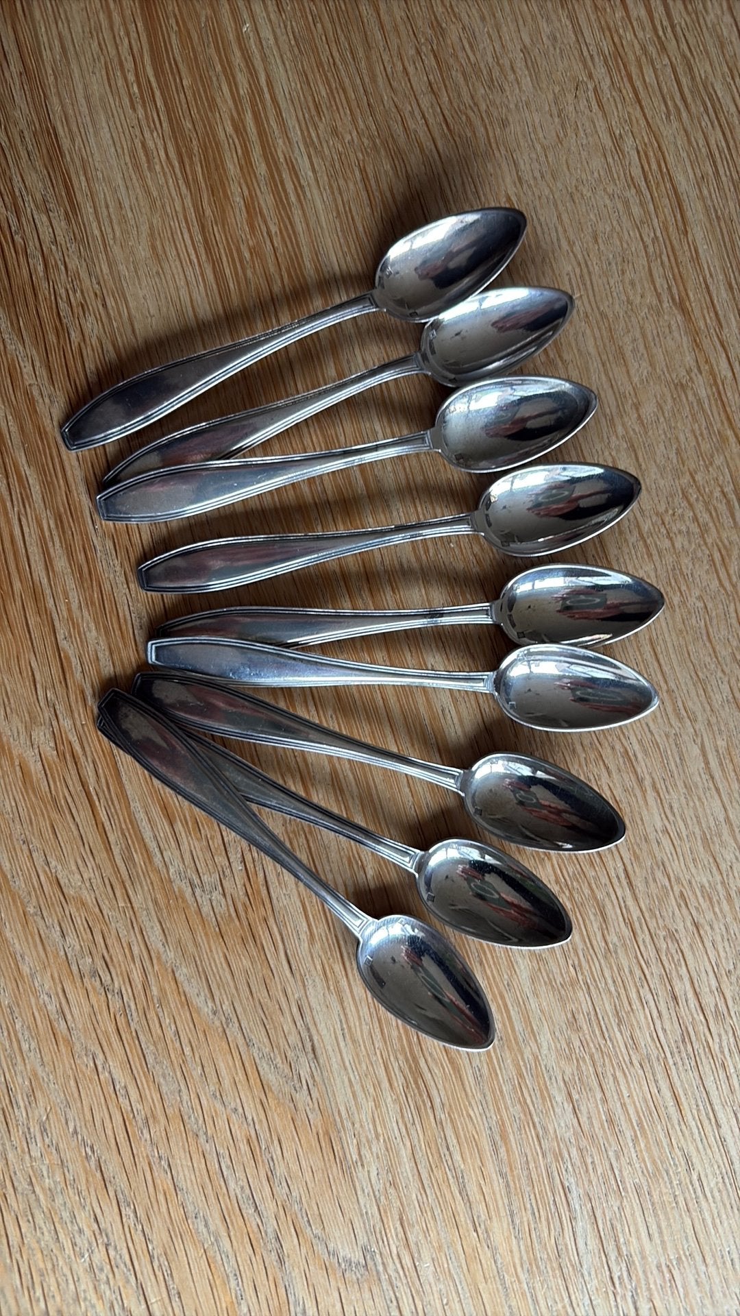 9 Verzilverde lepeltjes, Ophalen of Verzenden