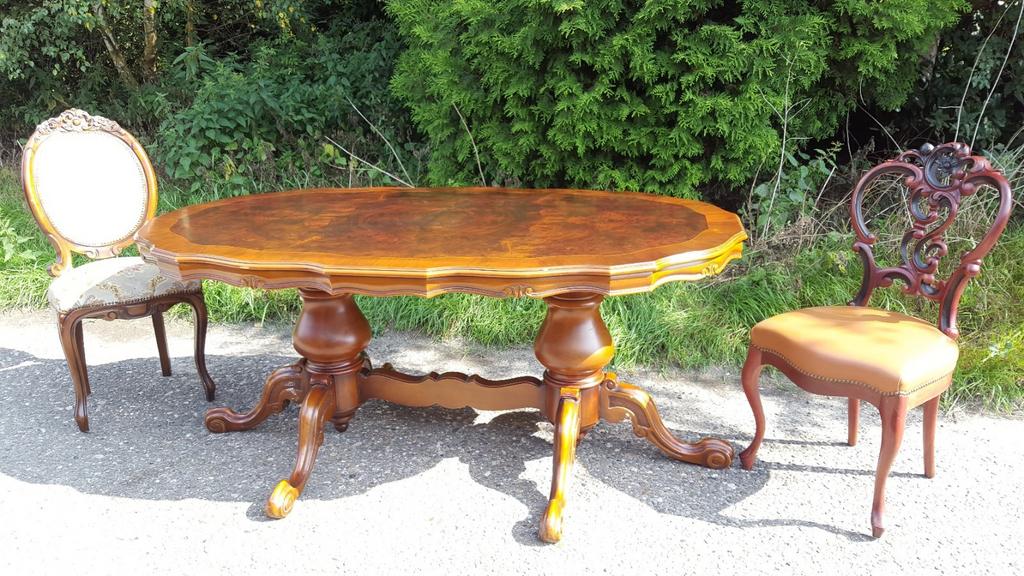 Barok eetkamers tafel, Ophalen