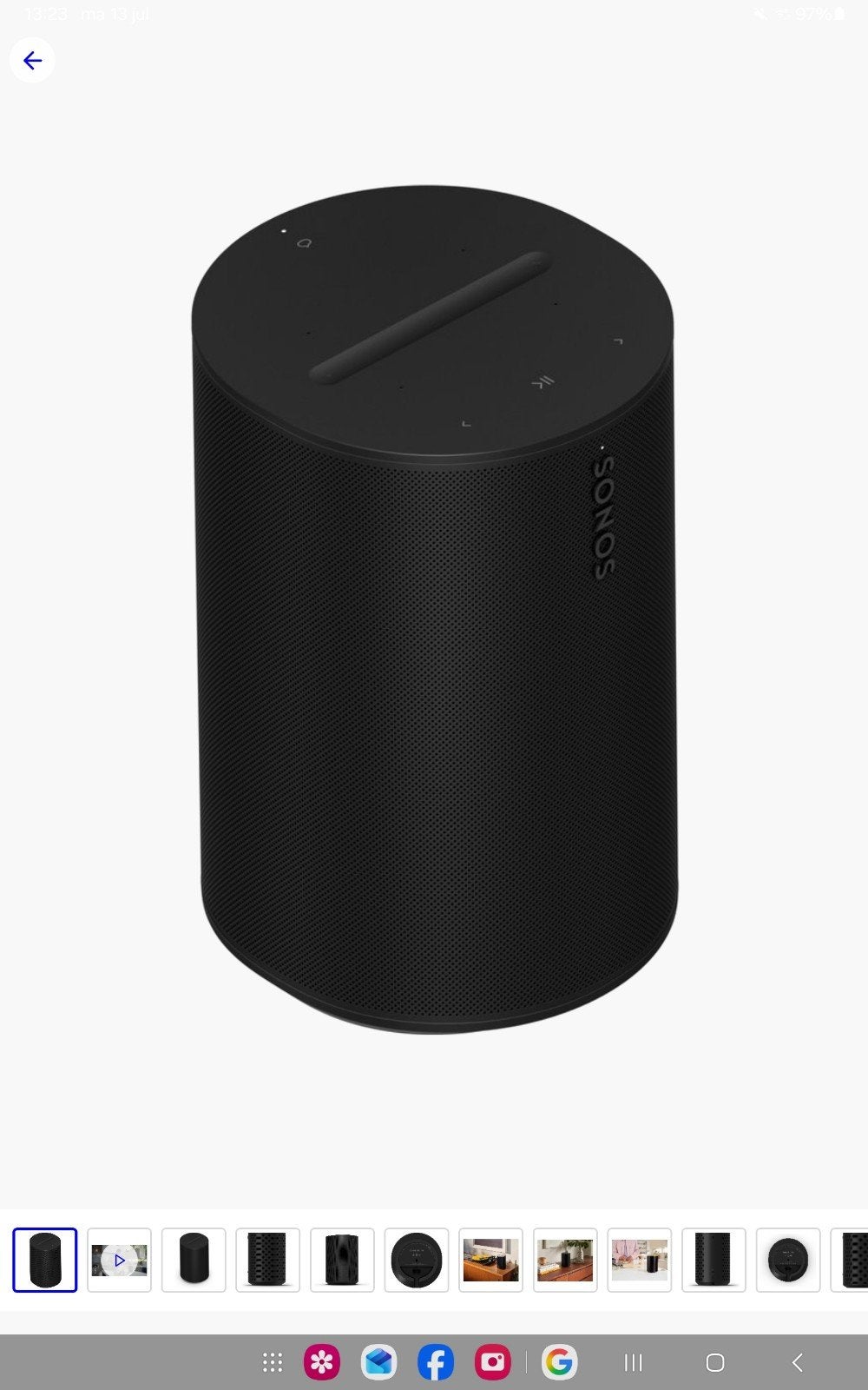 Sonos Era 100 - Compacte en krachtige slimme speaker, Slimme speaker, Bluetooth, Ophalen of Verzenden, Zo goed als nieuw