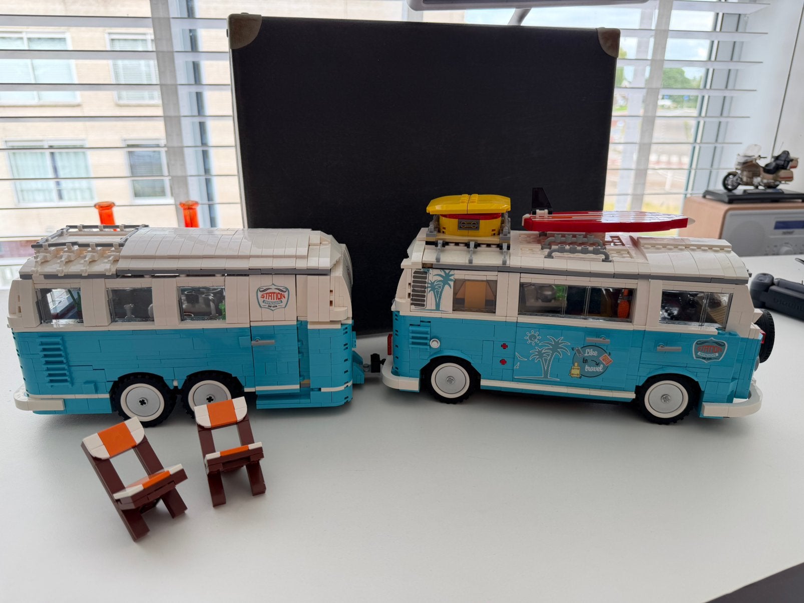 Bouwset VW Camperbus met caravan, Ophalen of Verzenden, Zo goed als nieuw