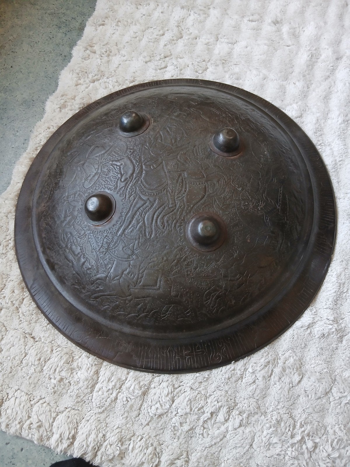 india schild doorsnede 47 cm ijzer, Antiek en Kunst, Ophalen of Verzenden