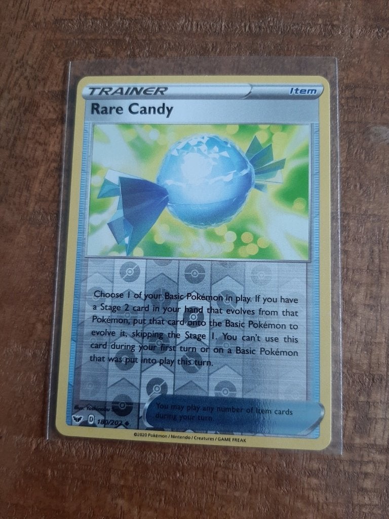 Rare Candy #180, Reverse Holo, Pokemon Sword & Shield, Ophalen of Verzenden, Zo goed als nieuw, Losse kaart