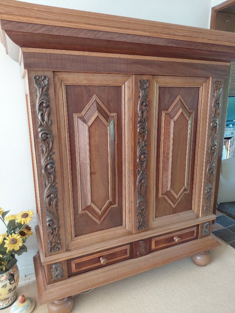 Kast, Huis en Inrichting, Ophalen, Gebruikt, Eikenhout, Met lade(s)