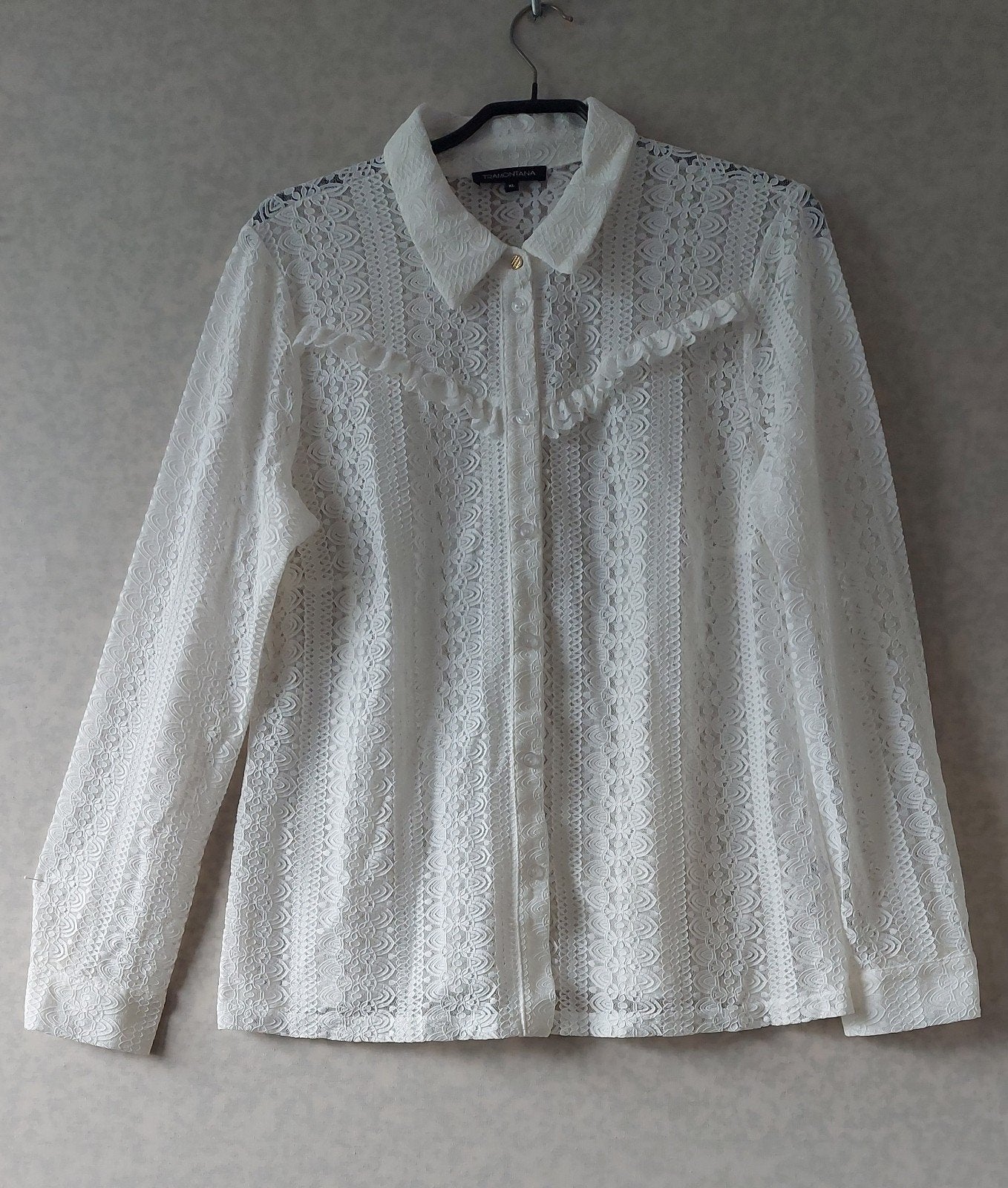 Tramontana roomwitte kanten stretch blouse XL, Tramontana, Nieuw, Ophalen of Verzenden, Blouse of Tuniek