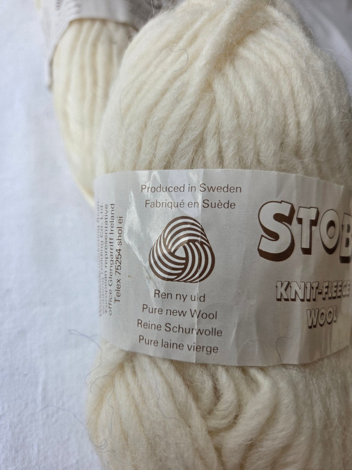 Ecru Stobi Knit-Fleece Wol - 4 bollen, 50g/50m per bol, Ophalen of Verzenden