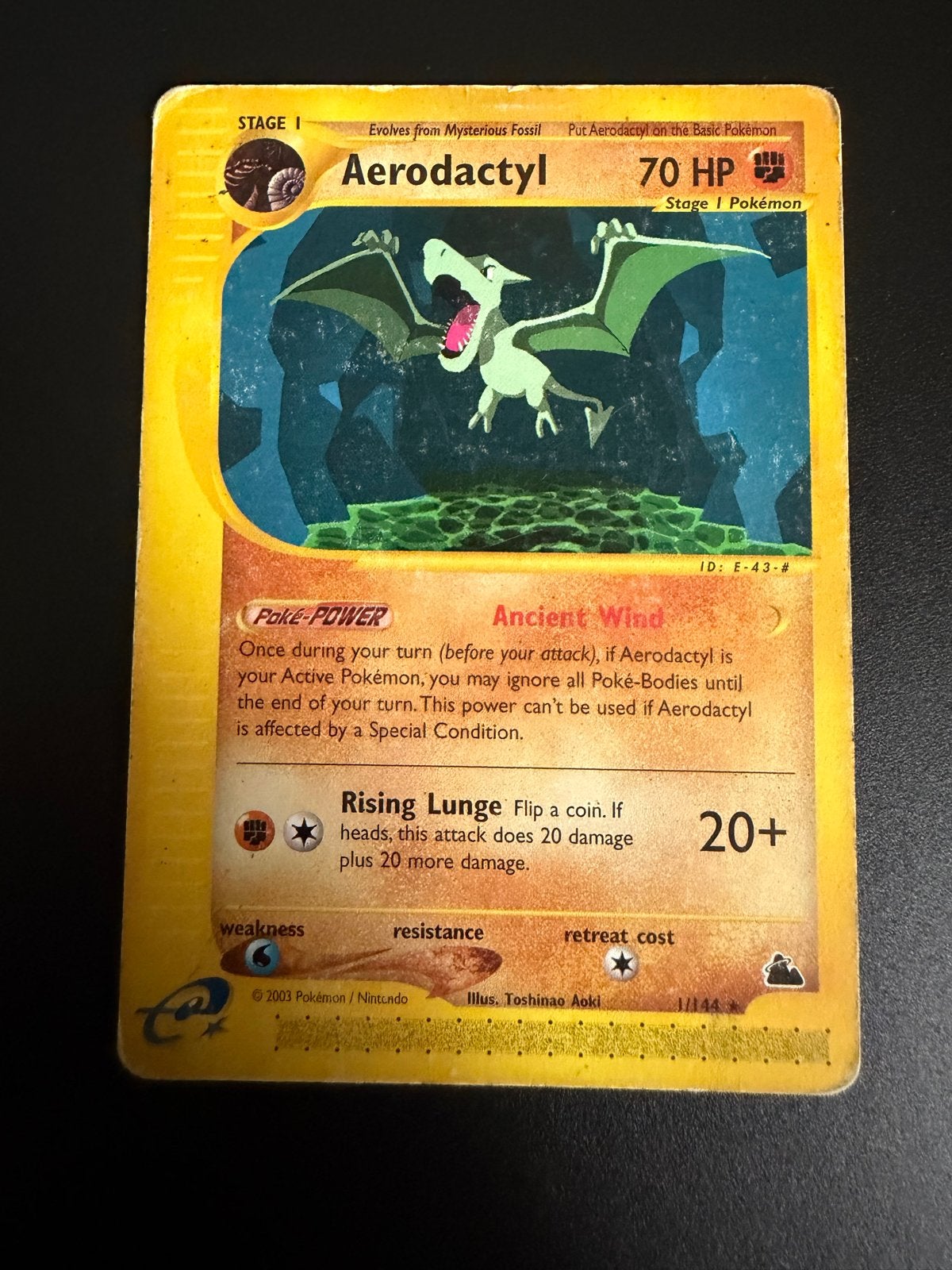 Pokémon Kaart - Aerodactyl skyridge, Ophalen of Verzenden, Gebruikt, Losse kaart