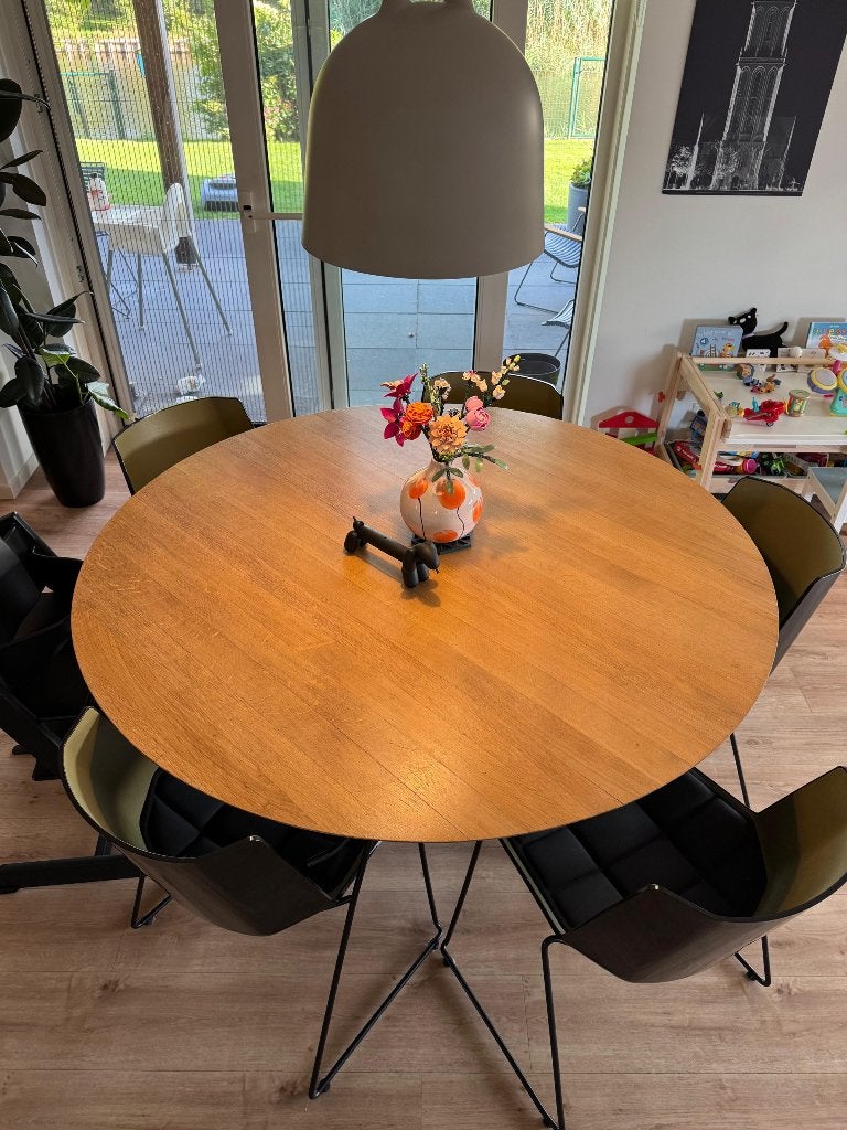 Studio HENK tafel 150cm, Ophalen, Gebruikt, 150 tot 200 cm, Rond