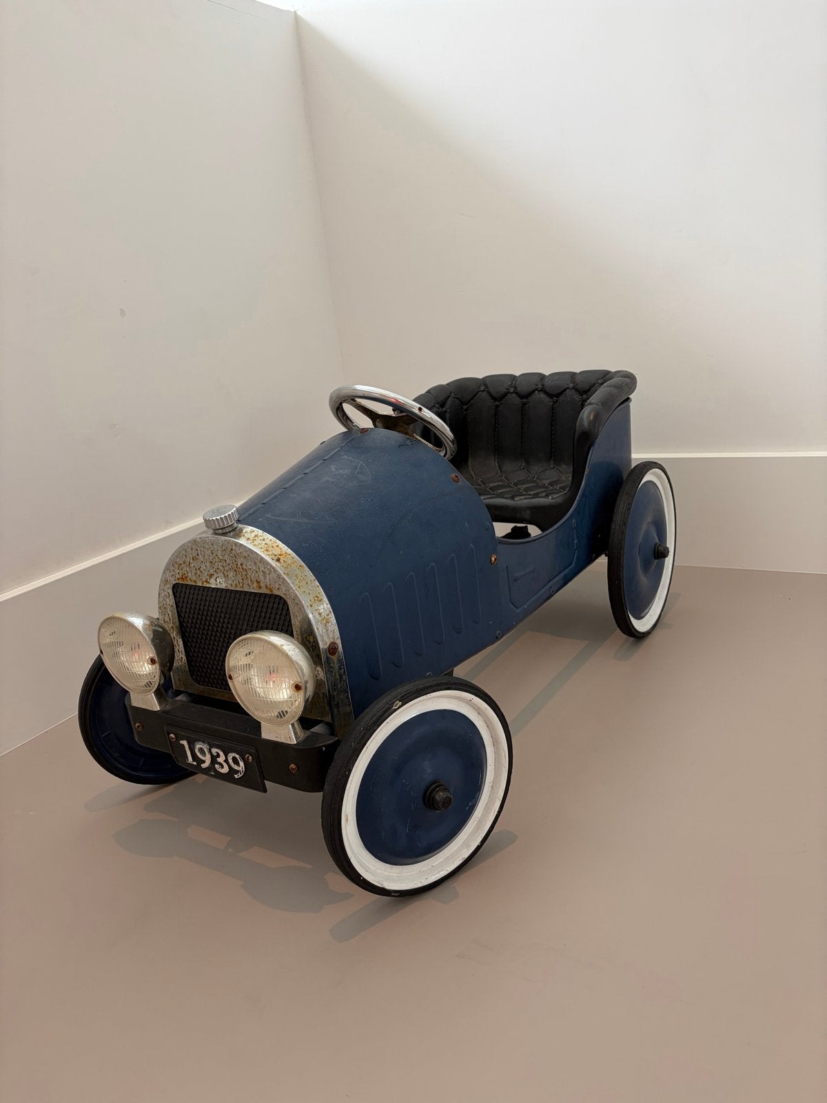Vintage Trapauto Blauw, Kinderen en Baby's, Ophalen, Gebruikt, Trapvoertuig