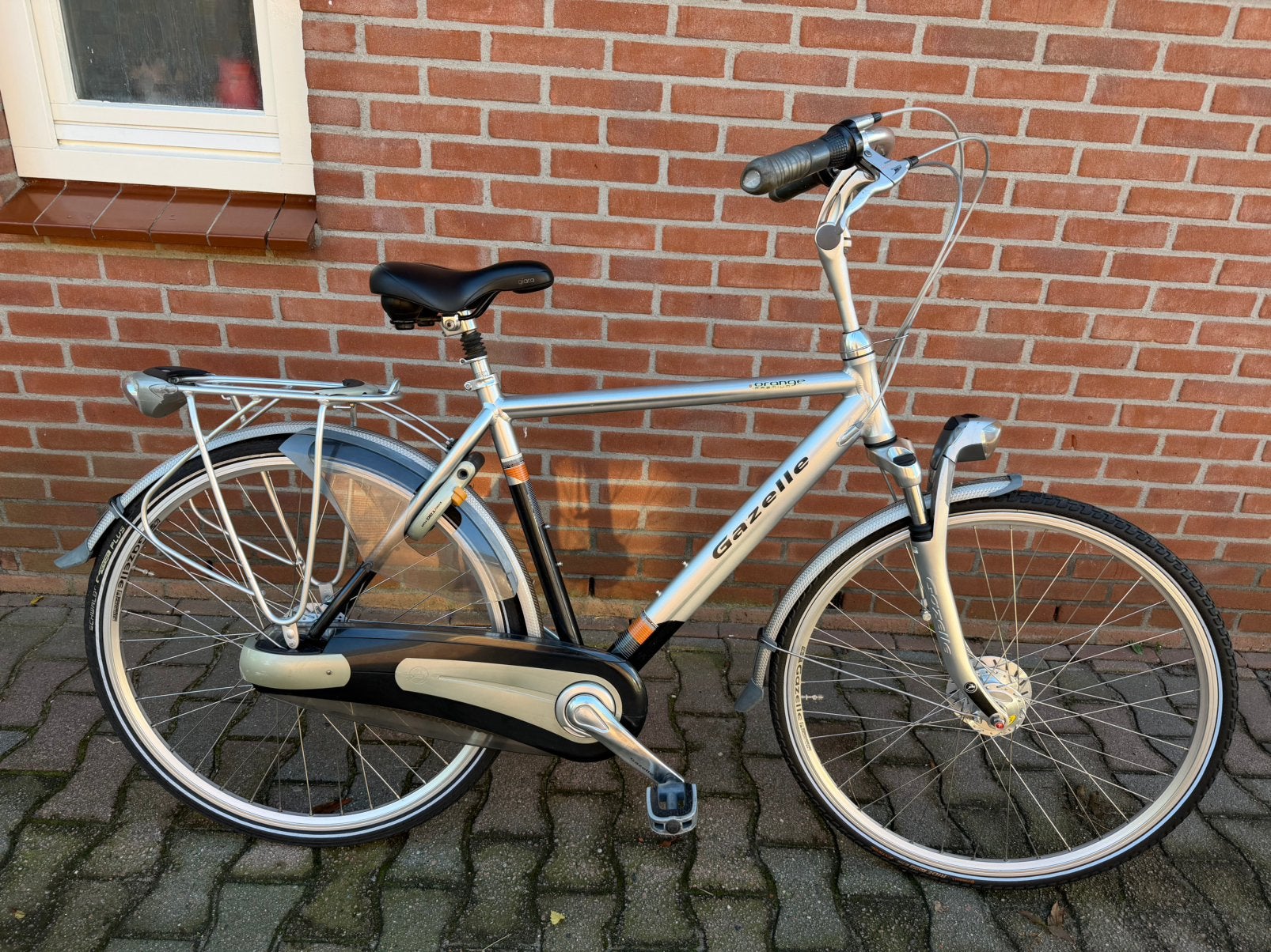 Te koop zeer nette gazelle orange herenfiets fiets, Ophalen, Gebruikt, Versnellingen, Gazelle