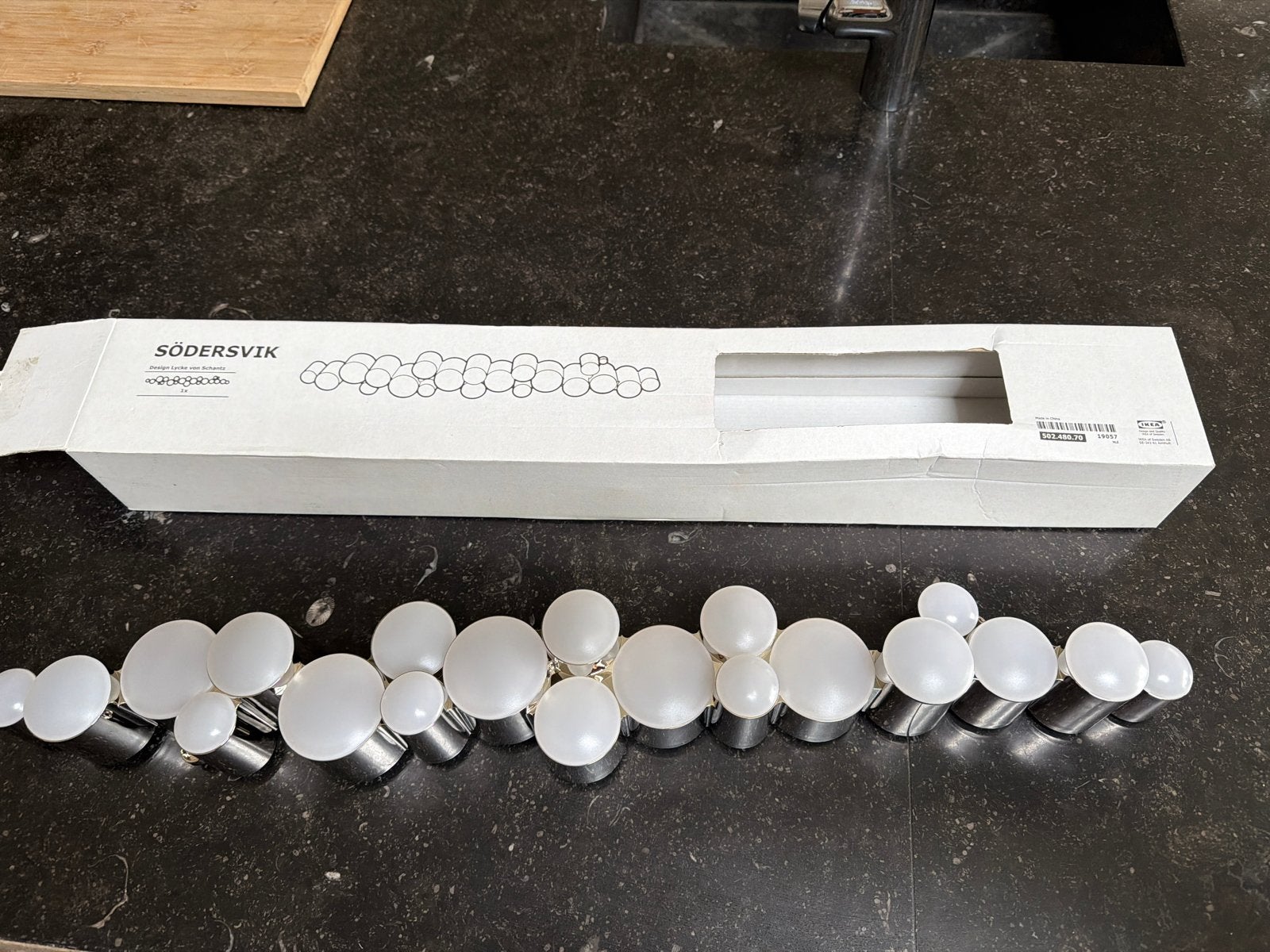 IKEA SÖDERSVIK LED-wandlamp - Nieuw in doos, Nieuw, IKEA, Zilver, Modern