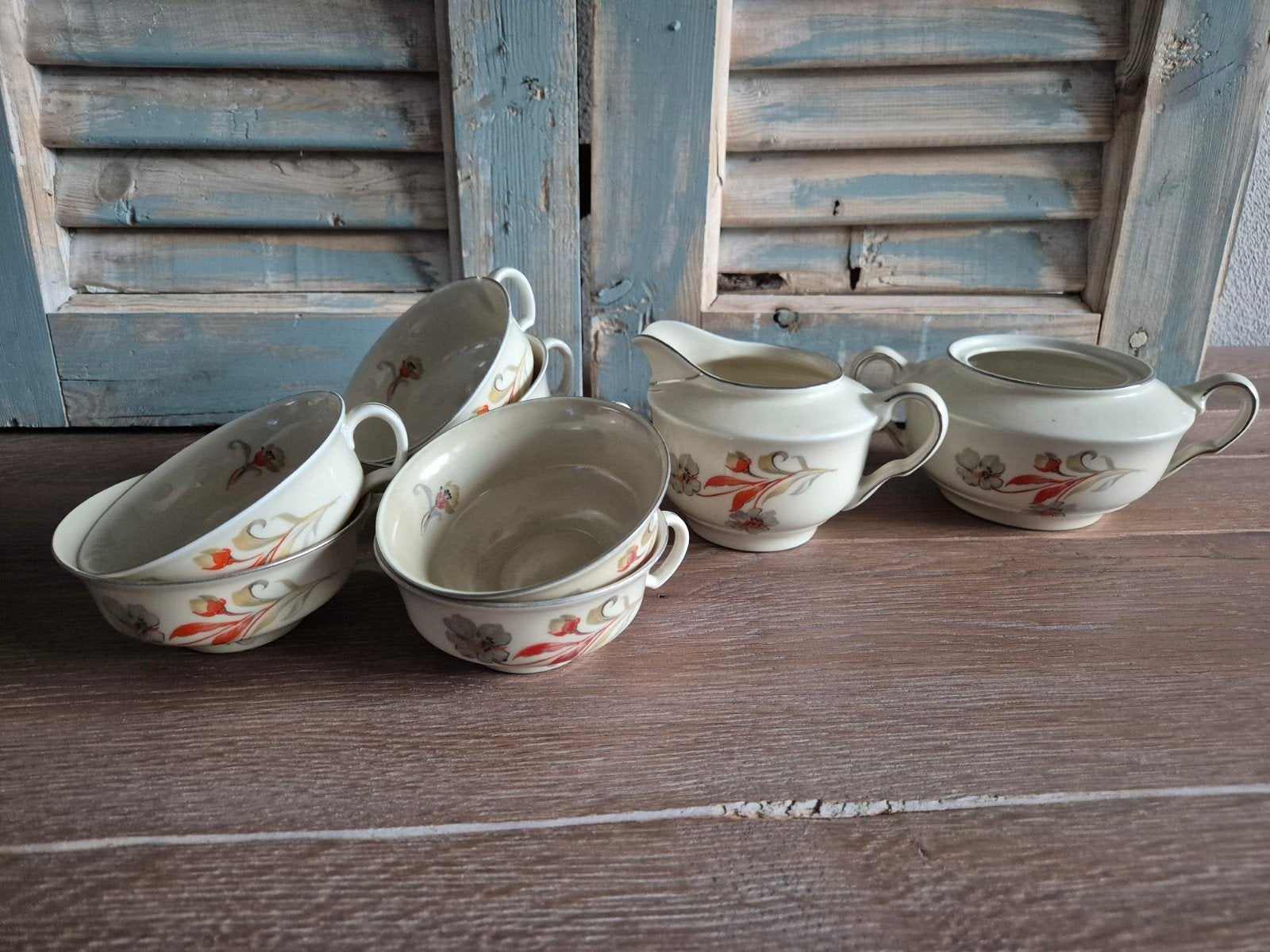 Prachtig Vintage Servies Tsjechoslowakije, Antiek en Kunst, Ophalen of Verzenden