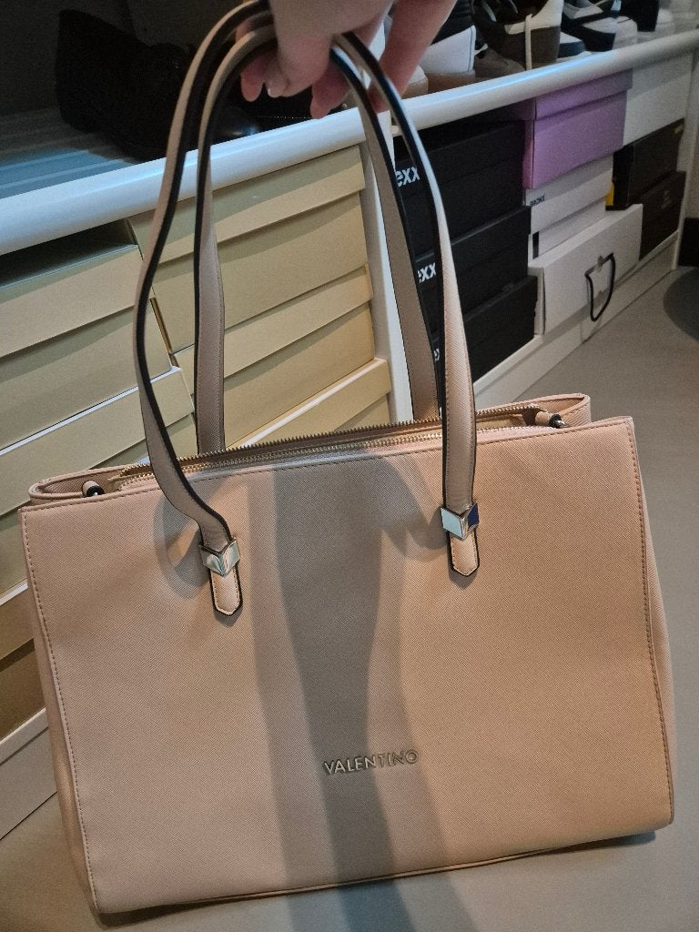 Valentino by Mario Valentino Shopper Tas, Sieraden, Tassen en Uiterlijk, Tassen | Damestassen, Verzenden, Zo goed als nieuw, Beige