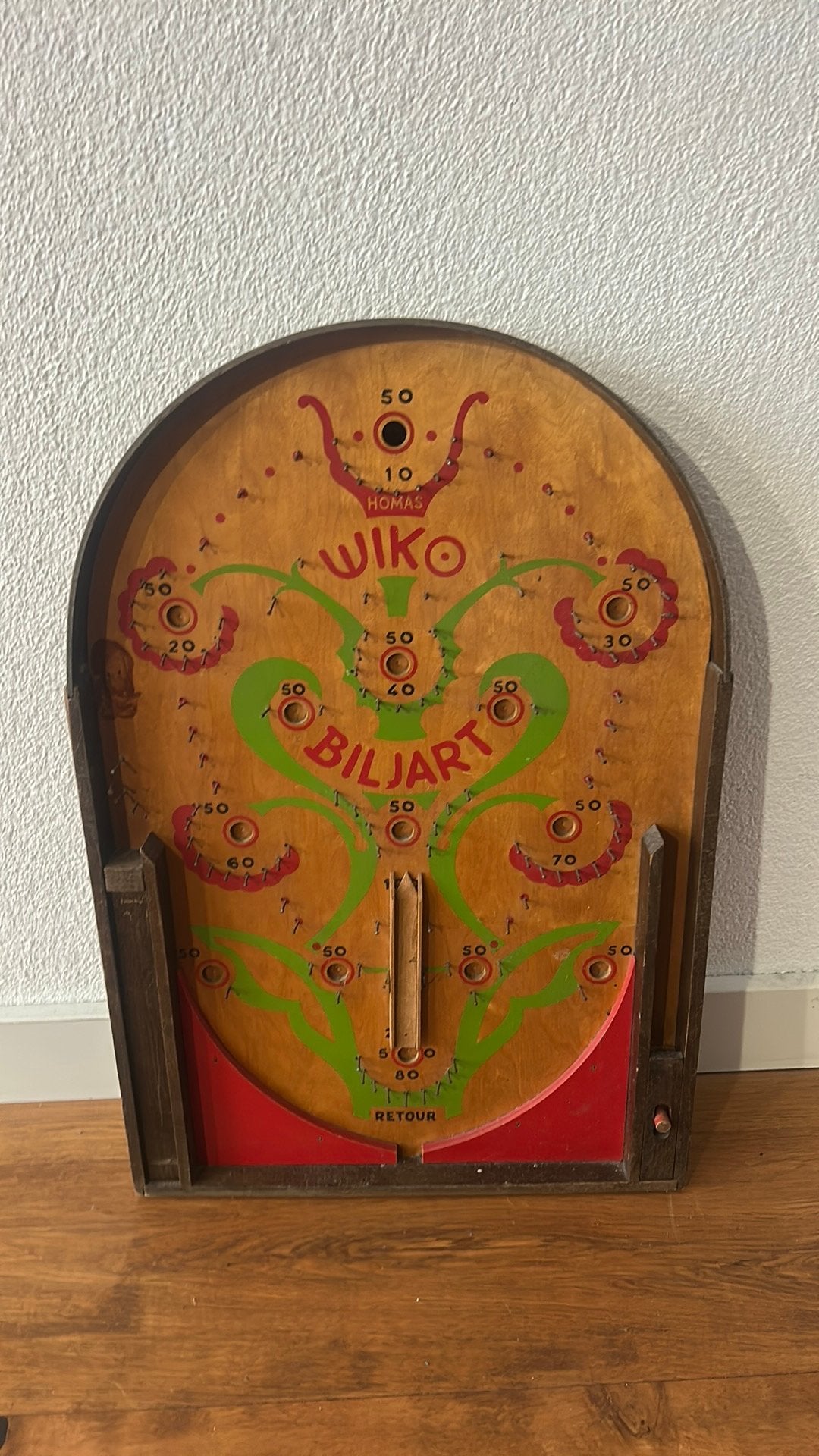 Homas wiko biljart, Ophalen