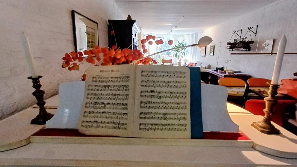 Vleugel te koop, Muziek en Instrumenten, Piano's, Ophalen, Gebruikt, Wit, Vleugel