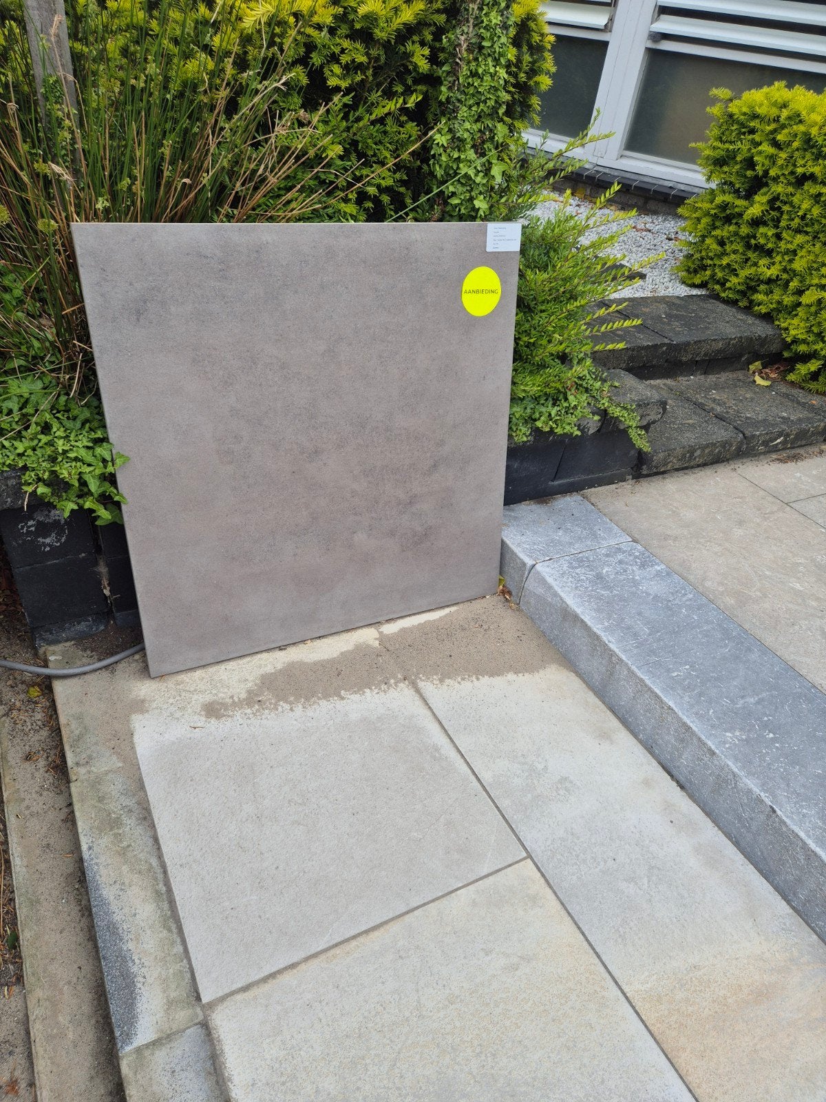 Super aanbieding 90x90x3 keramische tegel grijs, Tuin en Terras, Tegels en Klinkers, Ophalen of Verzenden, Nieuw, Keramiek, Terrastegels