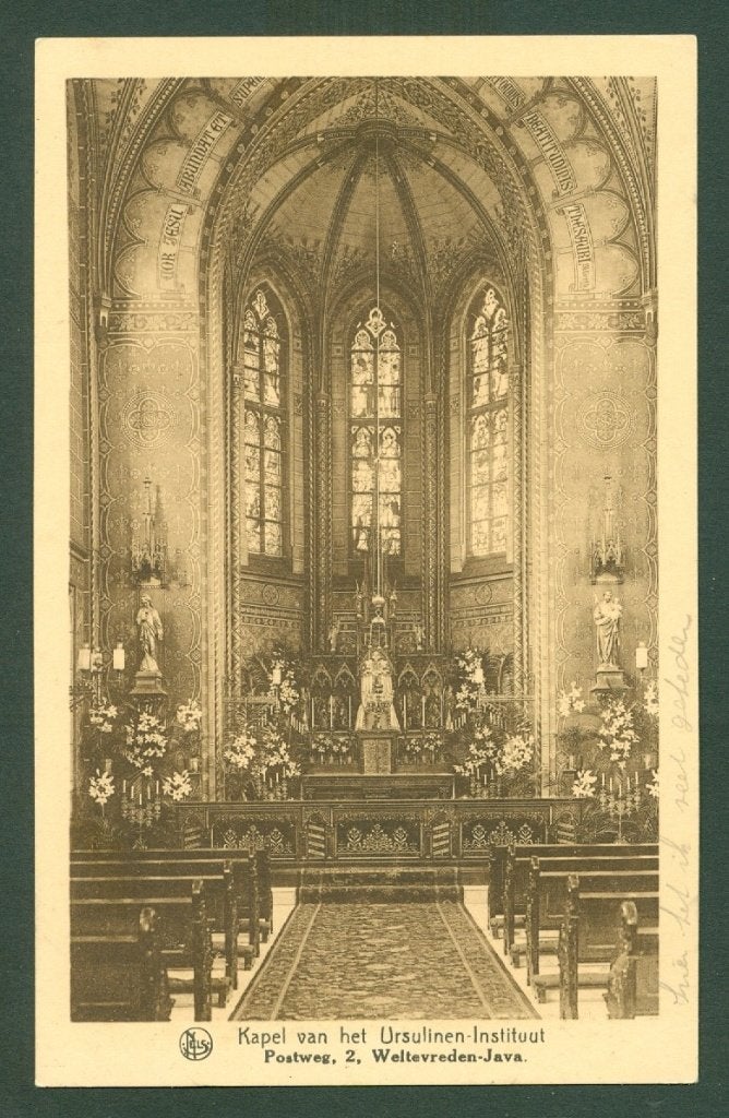 AK Nederlands Indie Weltevreden Ursulinen Instituut Kapel, Verzamelen, Ophalen of Verzenden, Voor 1920, Ongelopen, Gelderland