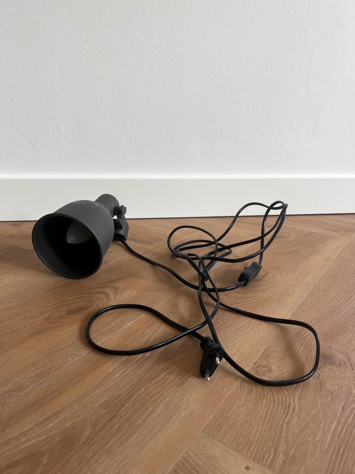 Zwarte klemlamp met schakelaar, Overige merken, Gebruikt, Zwart, Modern