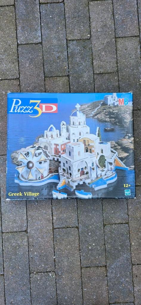 Puzz 3D Grieks Dorp 246 stukjes - Hasbro, Ophalen, Minder dan 500 stukjes, Gebruikt, Rubik's of 3D-puzzel