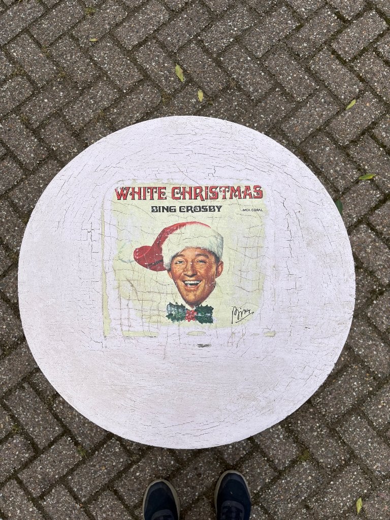 White christmas café tafeltje - Brocante, Ophalen, Gebruikt