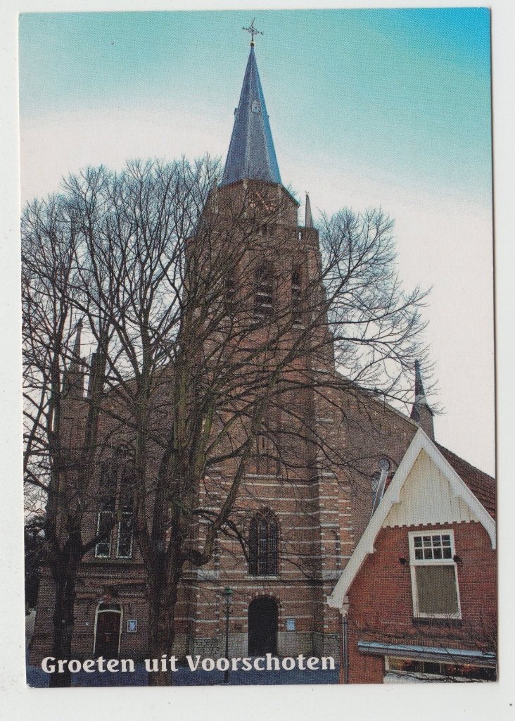 Voorschoten Groeten Kerk Dorpskerk Ongelopen, Verzenden, 1960 tot 1980, Gelopen, Zuid-Holland