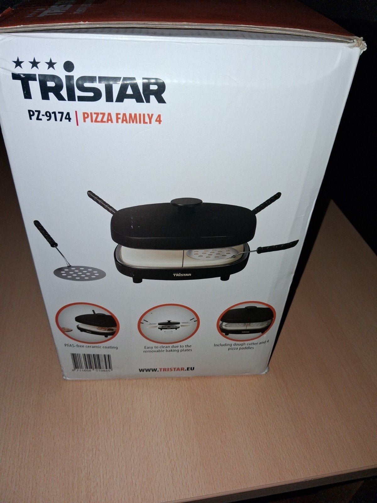 Tristar PZ-9174 Pizza Family 4 - Pizzaoven voor 4 personen, Ophalen, Nieuw