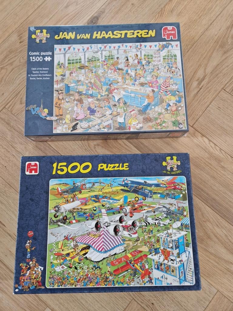 Jan van Haasteren Puzzels - 2x 1500 stukjes, Ophalen, Meer dan 1500 stukjes, Gebruikt, Legpuzzel
