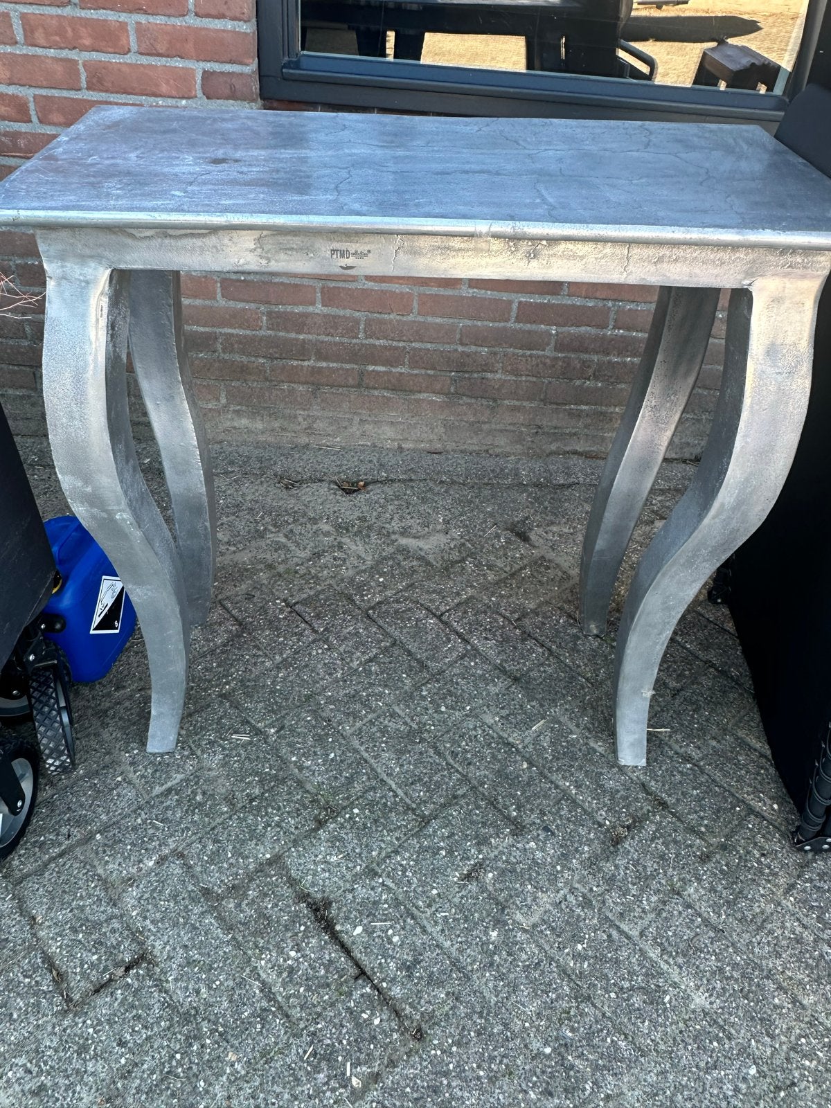 PTMD Collection bijzettafel/sidetable metaal, Gebruikt, 50 tot 100 cm, Ophalen of Verzenden, Metaal