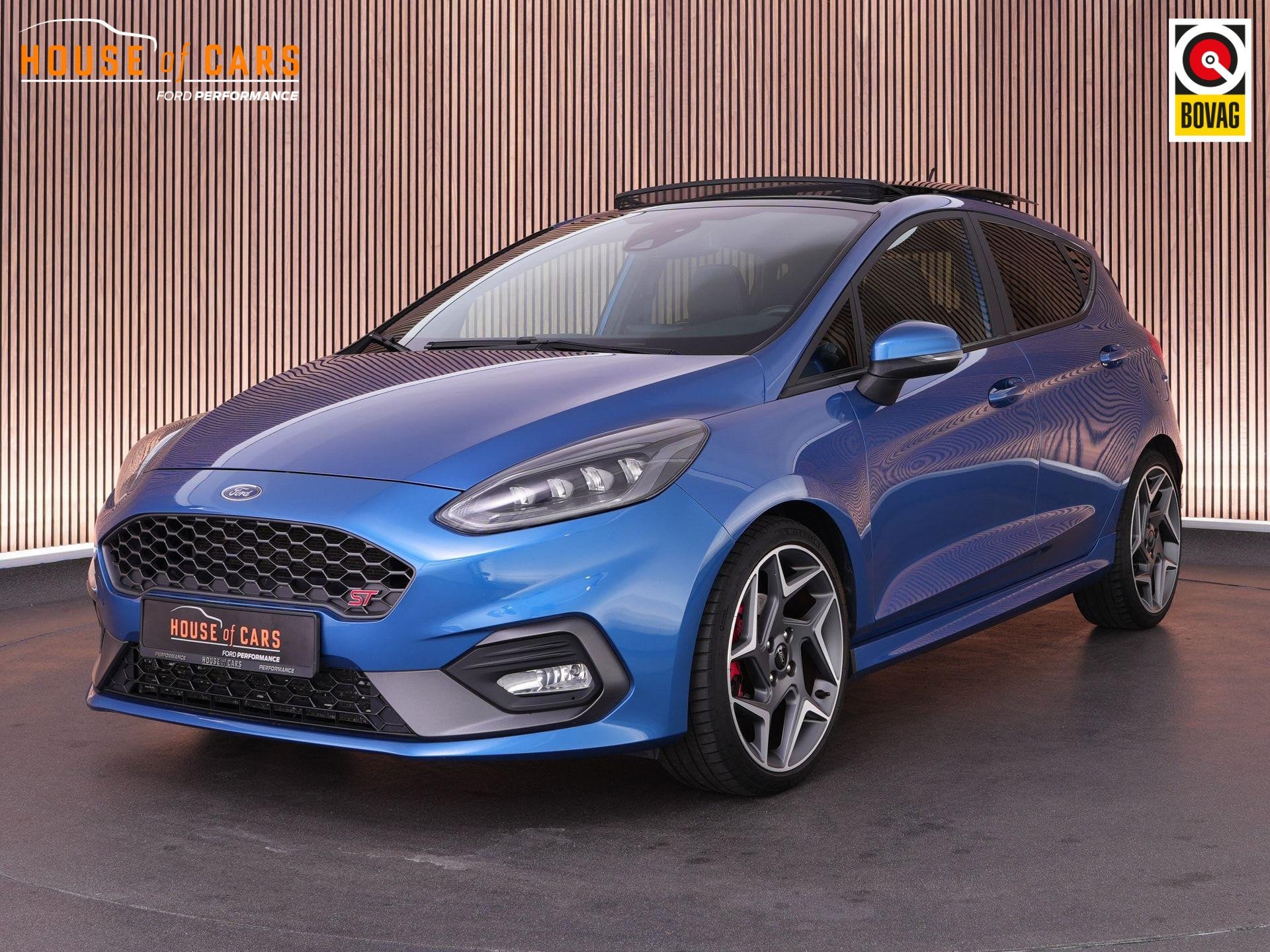Ford Fiesta ST-3 1.5 200pk PERFORMANCE PACK |pano|launch con, Auto's, Voorwielaandrijving, Blauw, Leder en Stof, Bedrijf