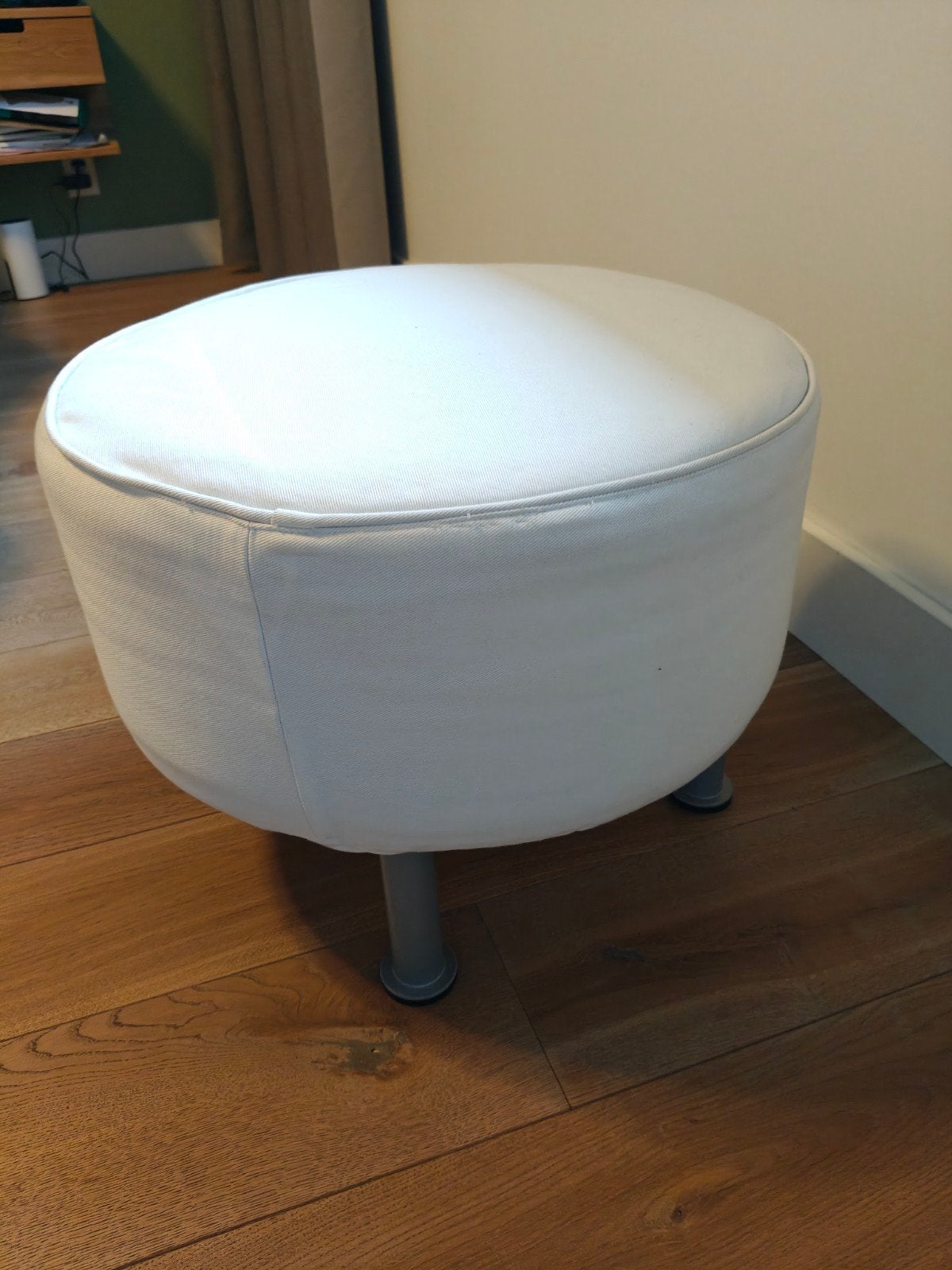 IKEA poef met extra hoes, Ophalen, Minder dan 50 cm, Gebruikt, Rond