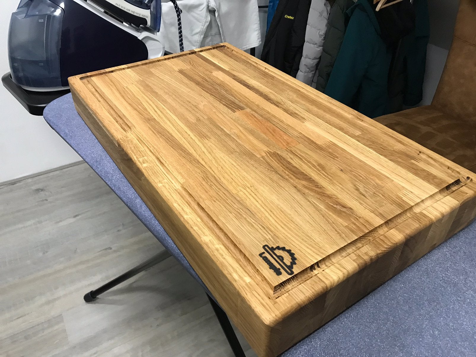 Houten eiken snijplank /hakblok, Huis en Inrichting, Ophalen, Hout, Snij-/serveerplank, Nieuw