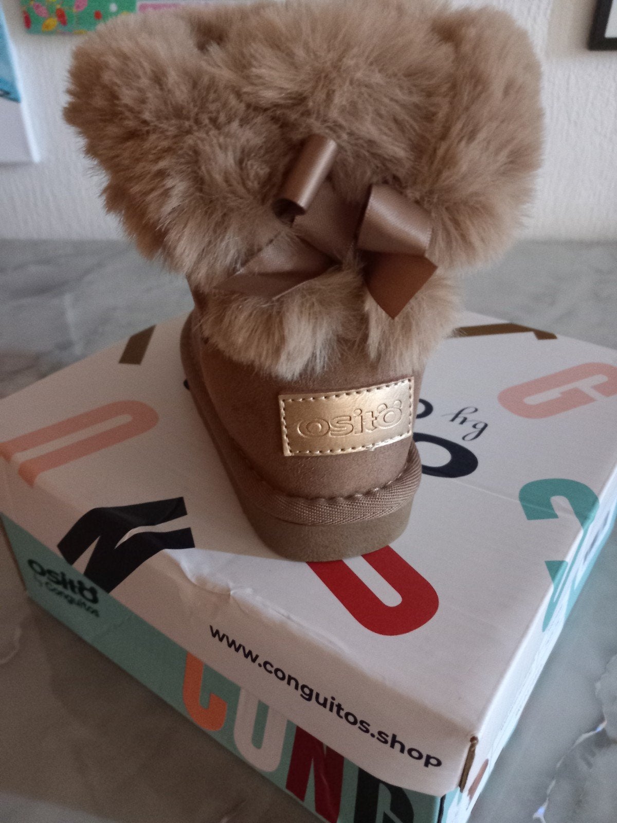 Schattige Osito laarzen met bont voor meisjes, Ophalen, Meisje, Nieuw, Laarzen
