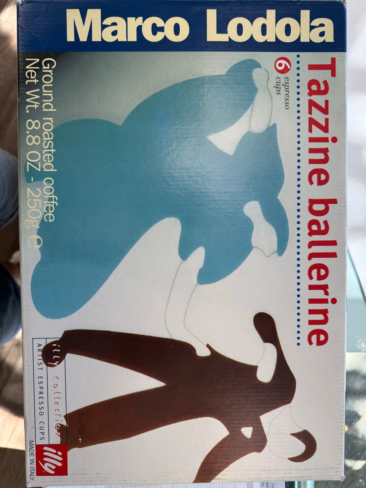 Illy Marco Lodola Tazzine Ballerine Espressokopjes (6 stuks), Nieuw, Ophalen of Verzenden, Kop(pen) en/of Schotel(s), Porselein