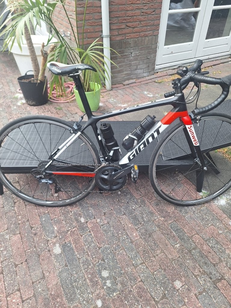 Fietsen, Fietsen en Brommers, Fietsen | Racefietsen, Gebruikt, Dames, Giant, Meer dan 20 versnellingen, 28 inch, Velgrem, Carbon