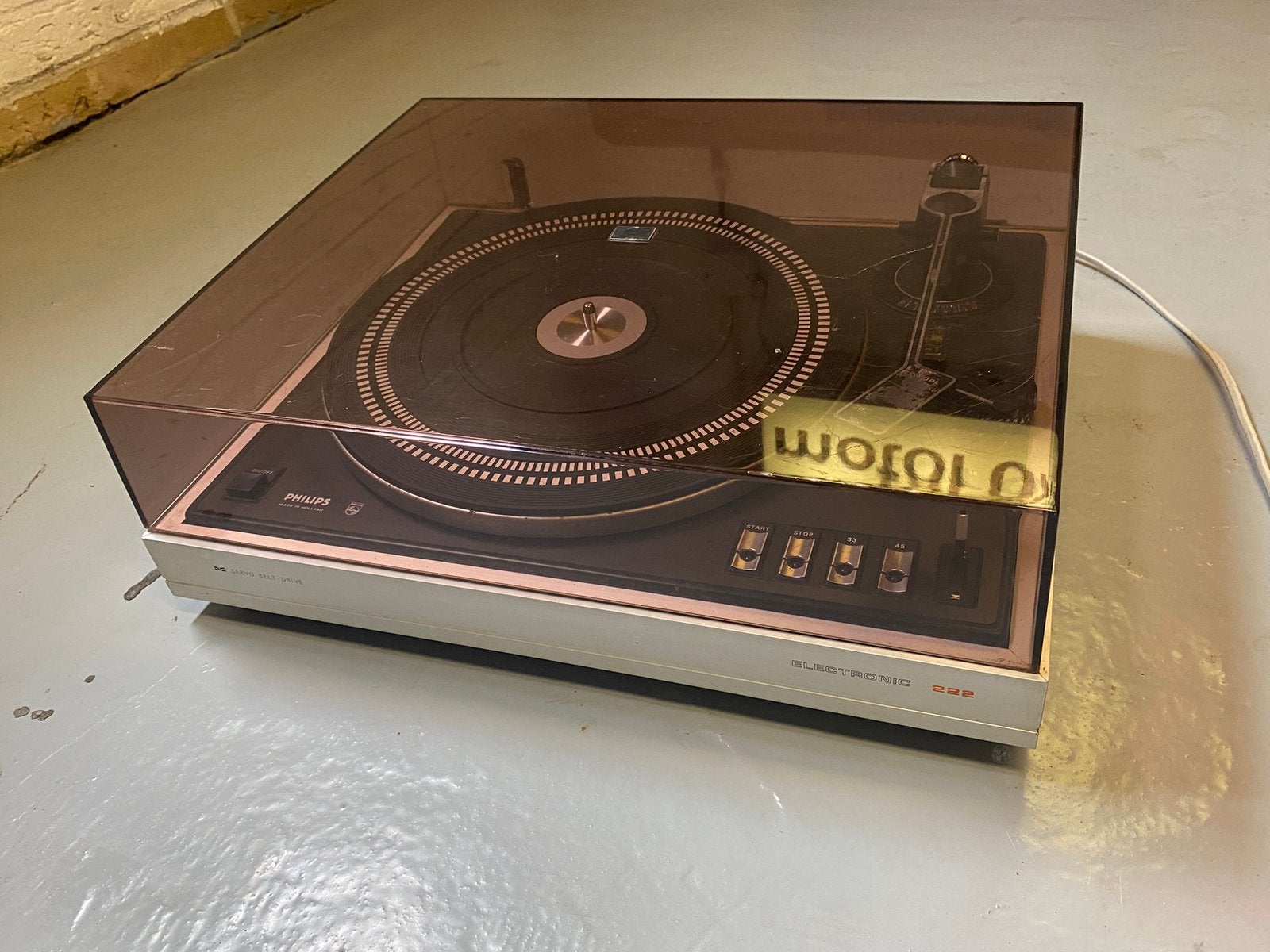 Vintage Philips pick up te koop electronic 222, Audio, Tv en Foto, Platenspelers, Ophalen, Zo goed als nieuw, Philips