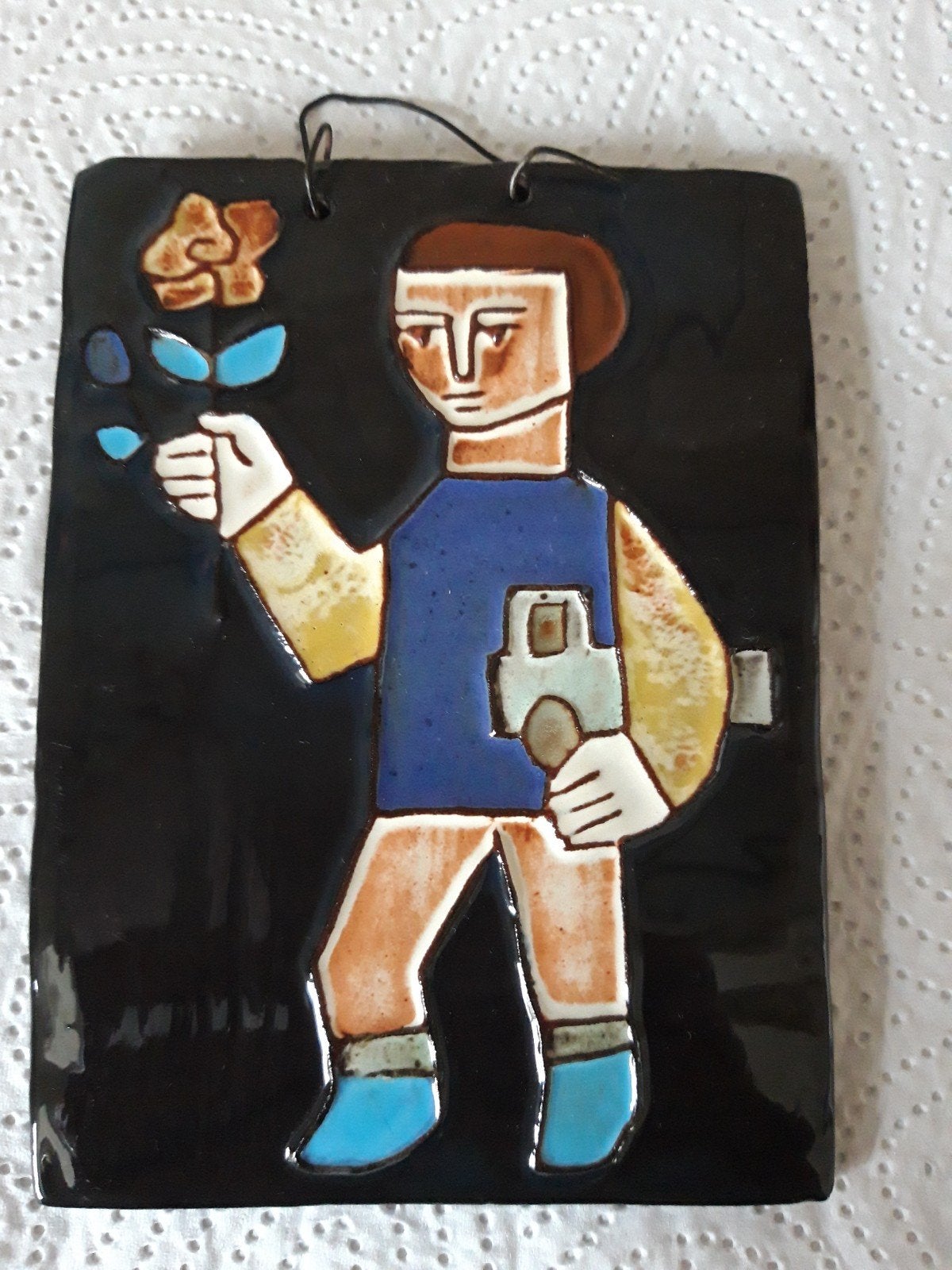 Henk Potters Cloisonné  Plaquette. Wandbordje, Ophalen of Verzenden