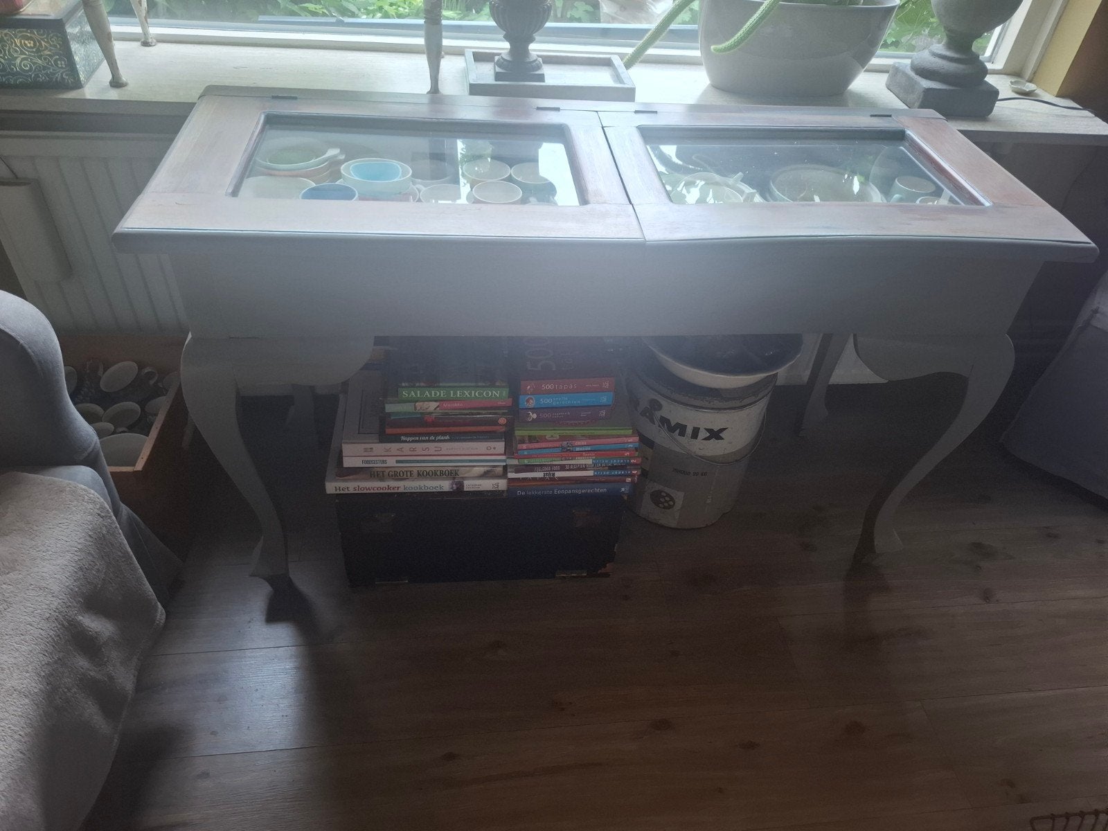 Landelijke sidetable, Huis en Inrichting, Tafels | Sidetables, Ophalen, 100 tot 150 cm, Zo goed als nieuw, 25 tot 50 cm