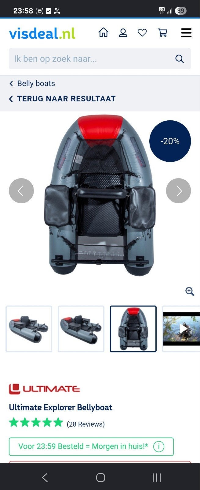 Ultimate Explorer Bellyboat - Perfect voor de visser!, Watersport en Boten, Ophalen of Verzenden, Zo goed als nieuw, Overige typen