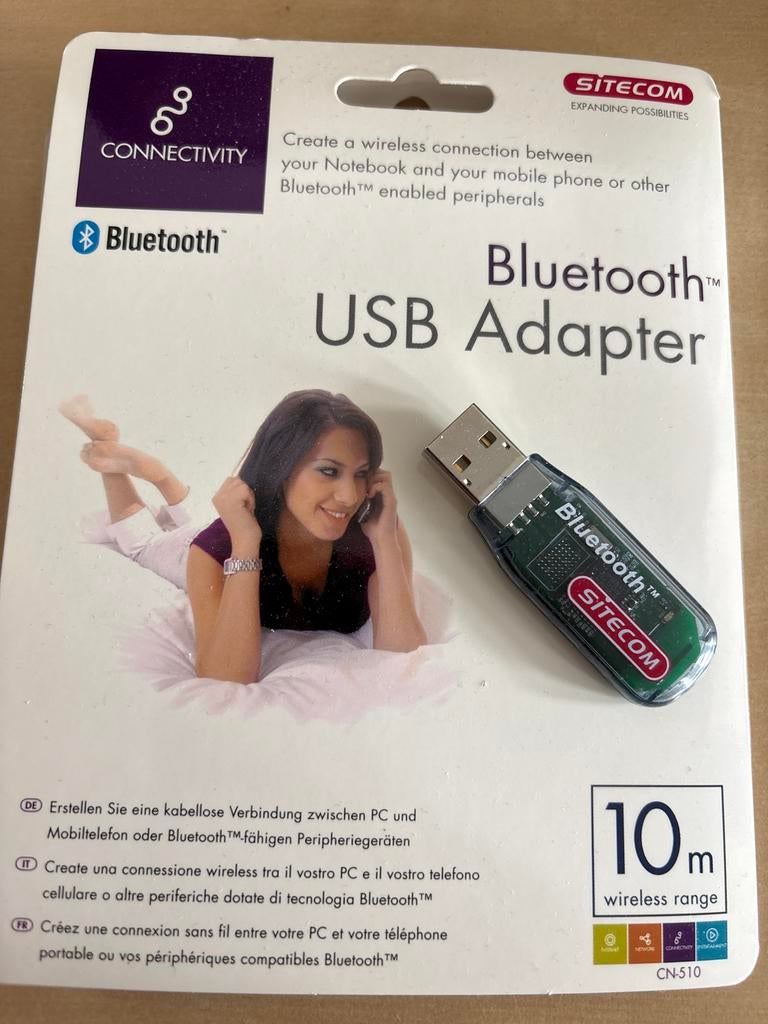 Sitecom Bluetooth USB Adapter CN-510 - Nieuw in verpakking, Verzenden, Zo goed als nieuw