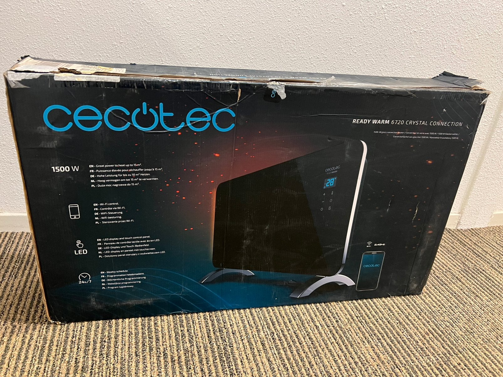Cecotec Smart Electric Space Heater, Doe-het-zelf en Verbouw, Ophalen, Zo goed als nieuw, Radiator, 30 tot 80 cm