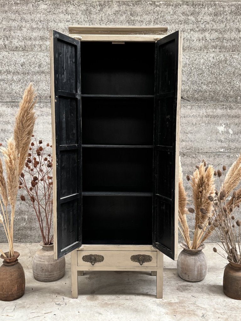 Oude hoge Chinese kast 230 cm hoog, Antiek en Kunst, Ophalen