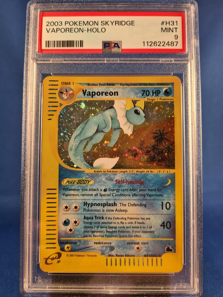 Vaporeon H31/144 - Skyridge (PSA 9), Verzenden, Gebruikt
