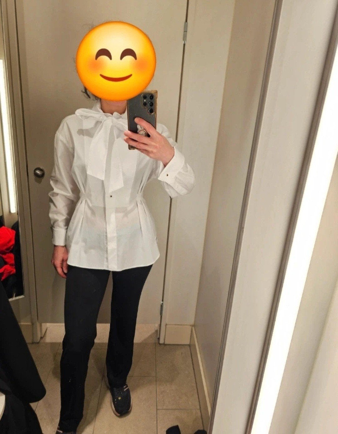 ELIE SAAB  H&M | Witte Strik Tuxedo Blouse | EU 38, Maat 38/40 (M), Wit, Nieuw, Ophalen of Verzenden
