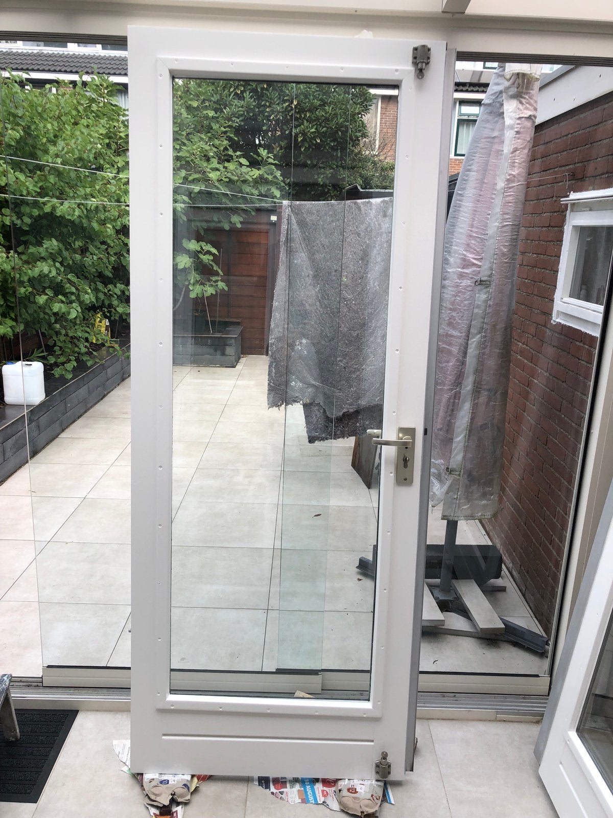 2 nette buitendeuren met slot, diverse maten, Ophalen, Gebruikt, 80 tot 100 cm, Buitendeur