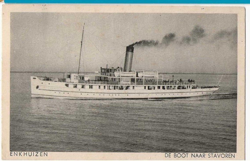 Enkhuizen-421  Staversr Boot, Verzenden, 1920 tot 1940, Gelopen, Noord-Holland